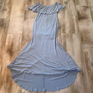 Blue mermaid maternity dress